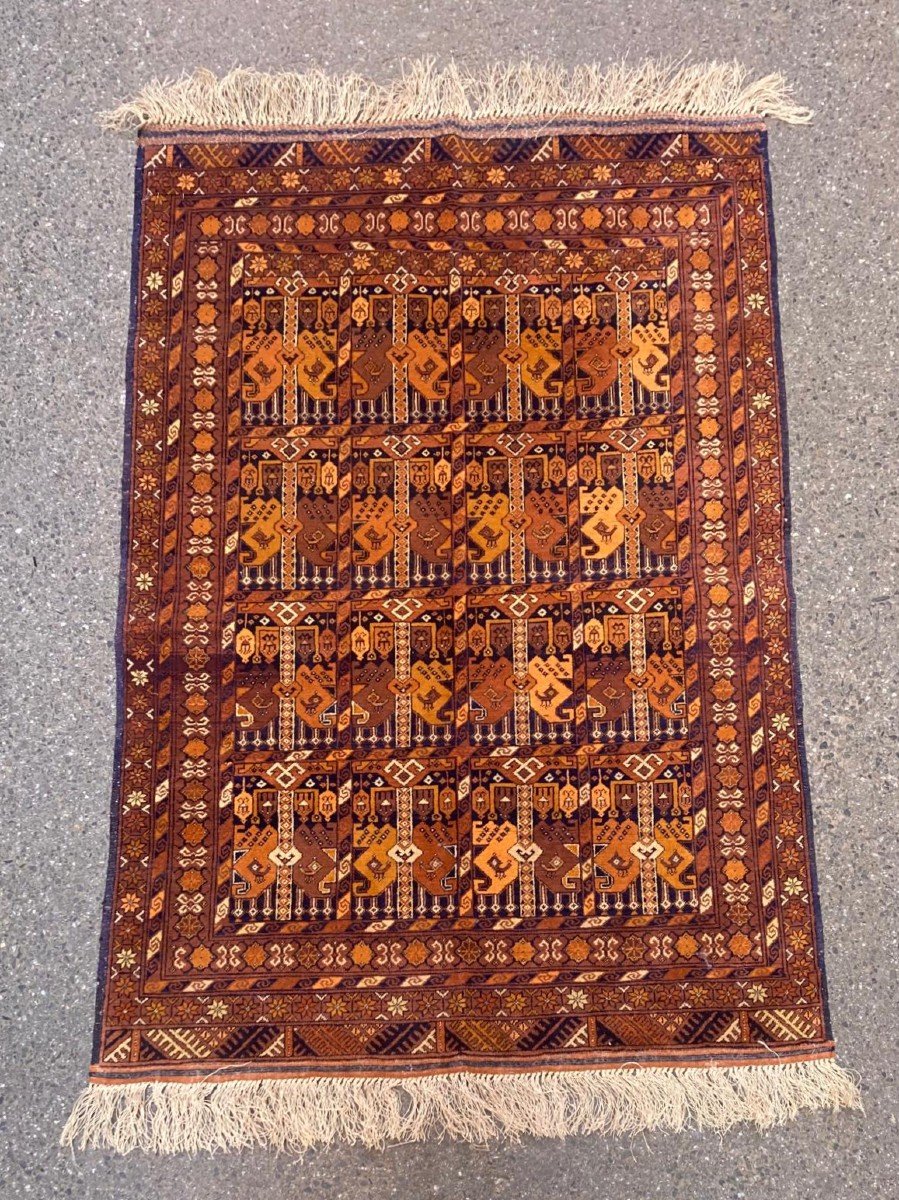 Afghan Rug. Wool On Silk. 175 X 115 Cm