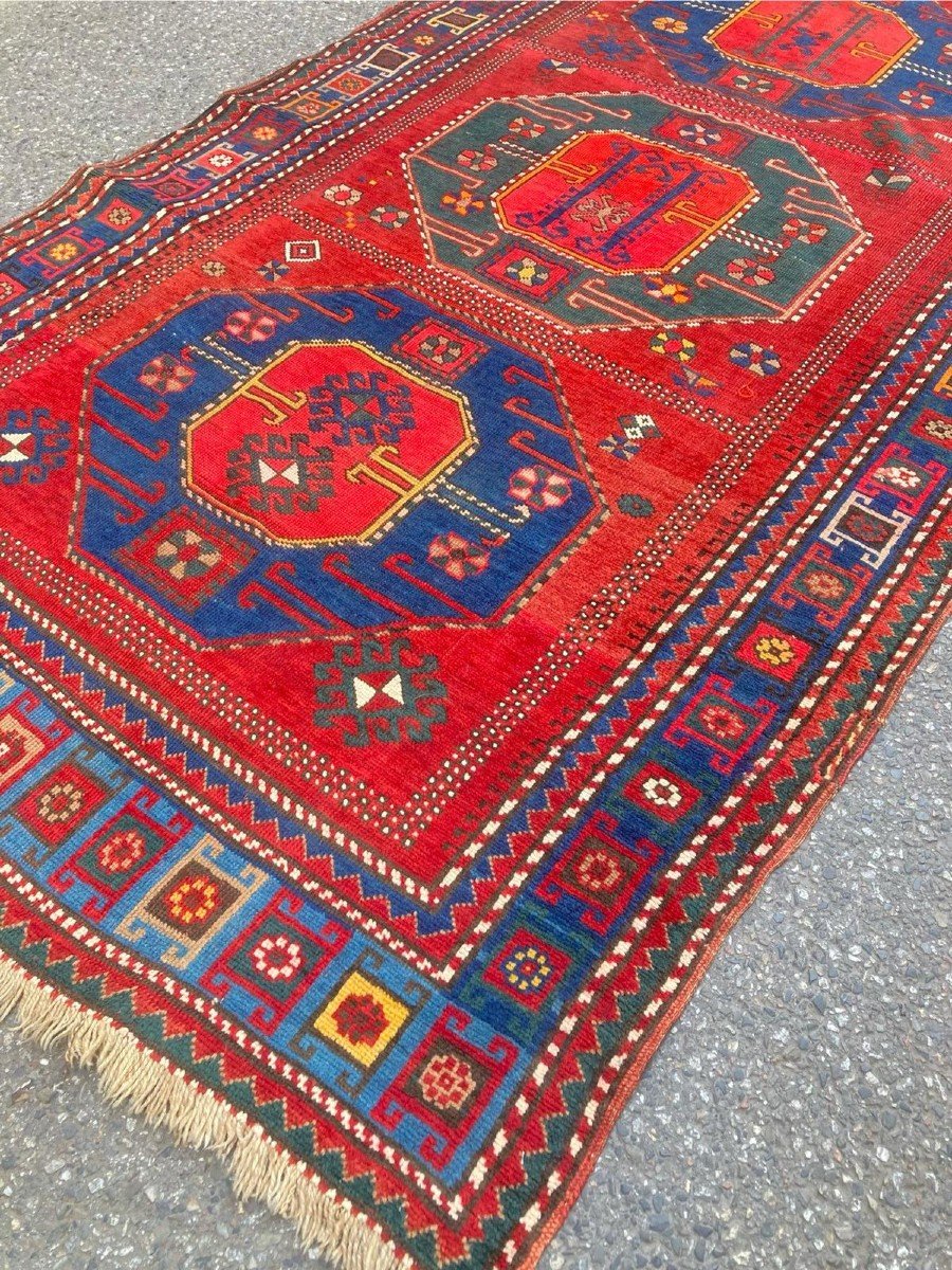 Kazakh Caucasus Carpet. Dated 1904. 295 X 135 Cm-photo-2