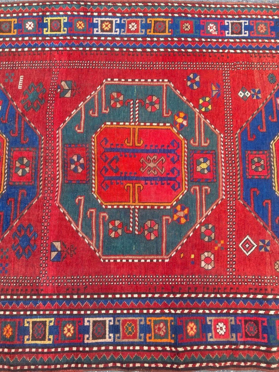 Kazakh Caucasus Carpet. Dated 1904. 295 X 135 Cm-photo-3