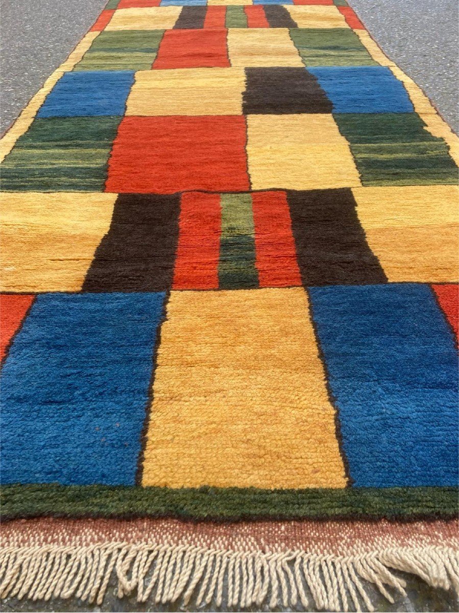 Tapis Gabbeh - Iran. Milieu 20 Ième. 285 X 92 Cm-photo-2