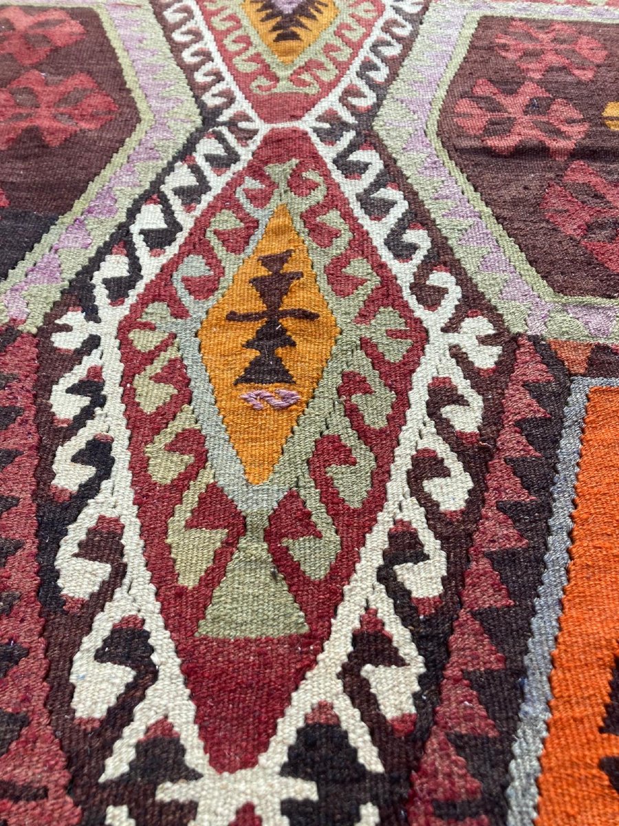 Kilim Malatya - Anatolie. Milieu 20 Ième. 354 X 170 Cm-photo-2