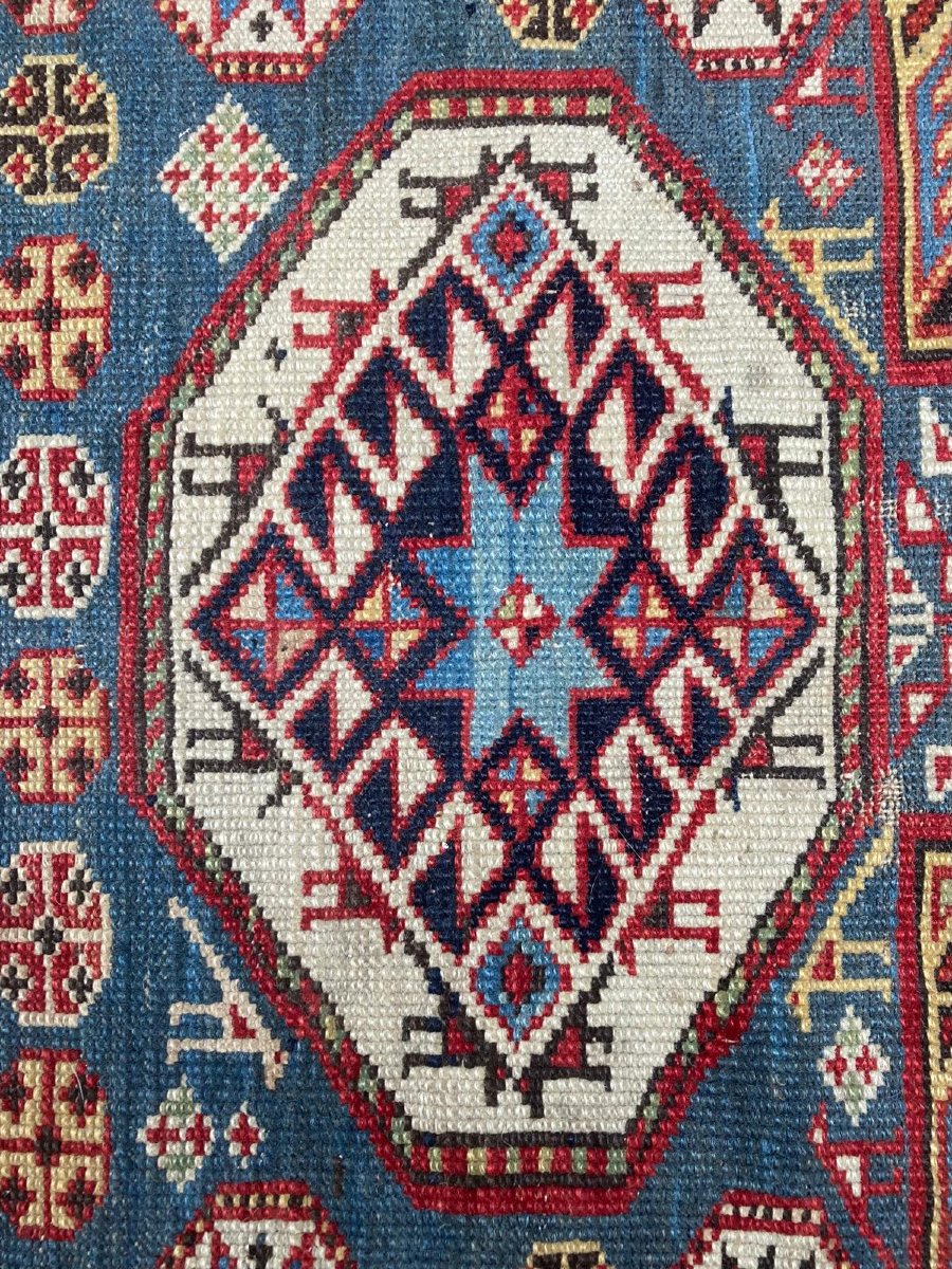 Caucasus Carpet. Circa 1880. 215 X 127 Cm-photo-3