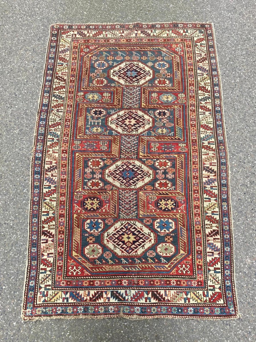 Caucasus Carpet. Circa 1880. 215 X 127 Cm