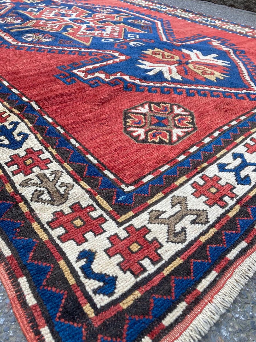 Tapis Kazakh. Circa 1900.  245 X 170 Cm-photo-2