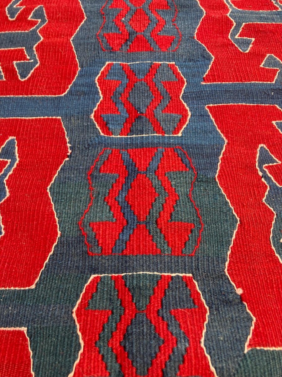 Yüncü Kilim Bergama - Anatolie. Milieu 20 Ième. 275 X 164 Cm-photo-3