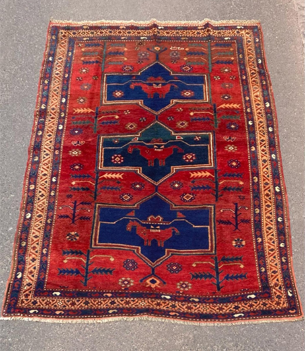 Kazakh Carpet. Caucasus. Early 20th Century. 245 X 160 Cm