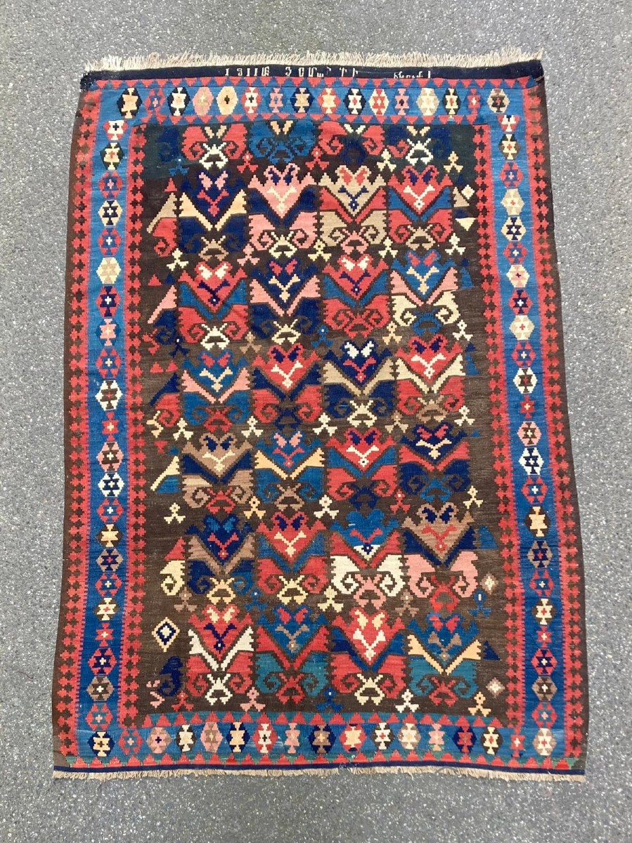 Karabag Kilim - Armenia. Caucasus. Dated 1911. 270 X 175 Cm