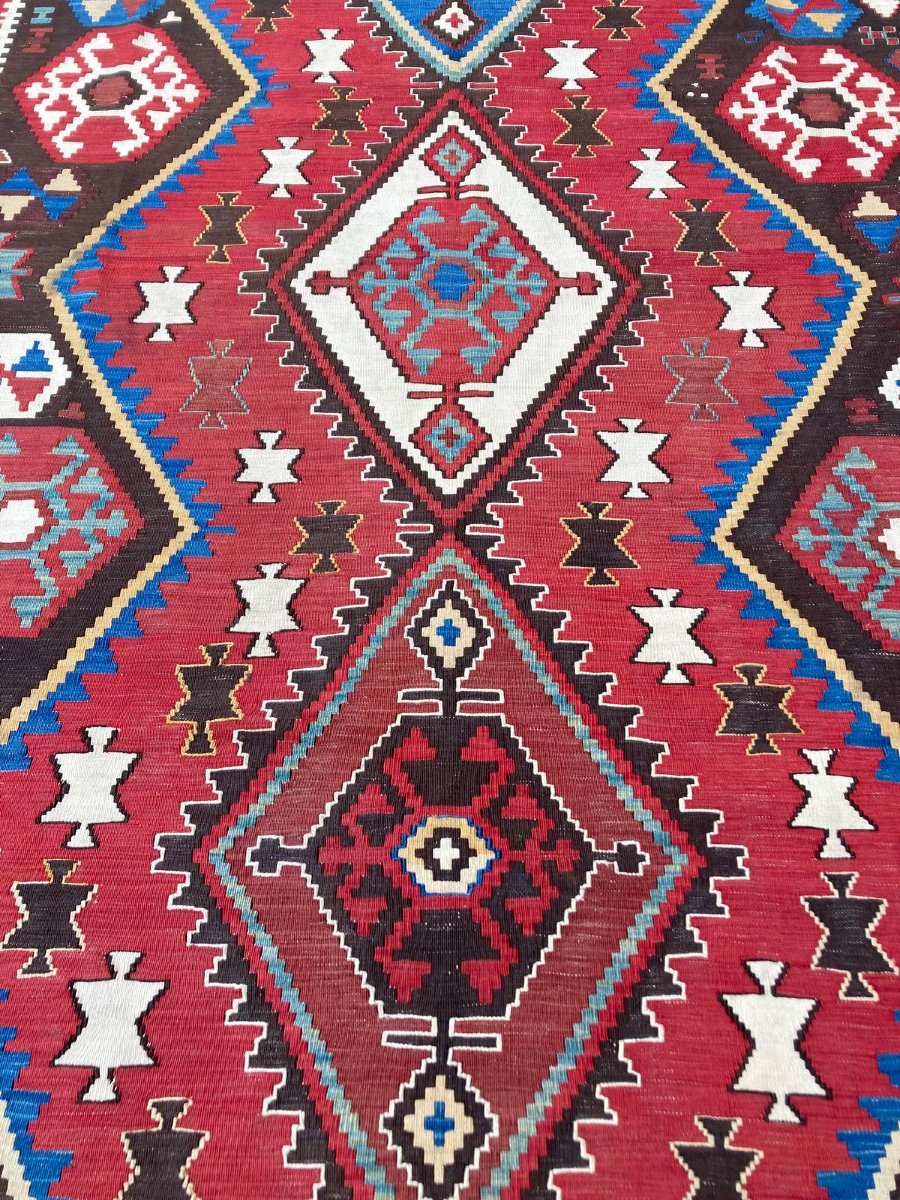 Kilim Shahsaven - Persia. Circa 1900. 340 X 168 Cm-photo-3