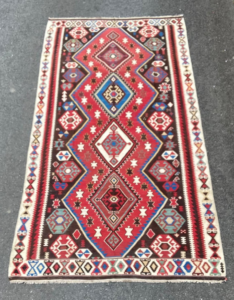 Kilim Shahsaven - Persia. Circa 1900. 340 X 168 Cm