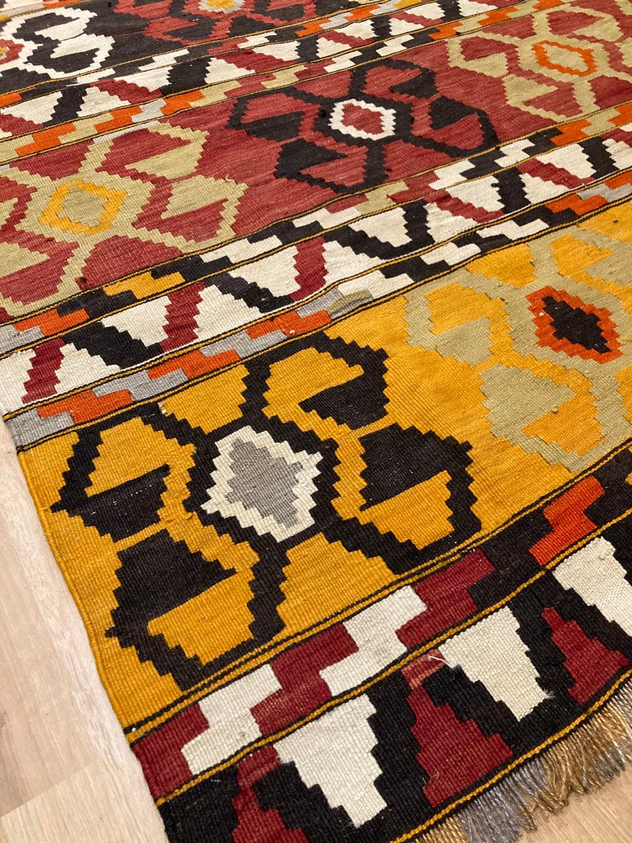 Kilim Caucase. Tout Début 20 Ième Siècle. 240 X 135 Cm-photo-1