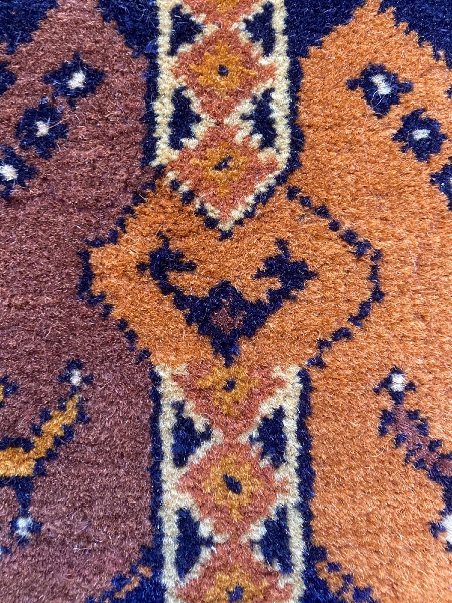 Tapis Afghan. Laine Sur Soie. Milieu 20 Ième. 175 X 115 Cm-photo-1