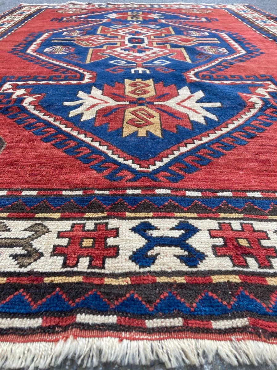 Tapis Caucase. Kazakh. Circa 1900. 245 X 170 Cm-photo-3