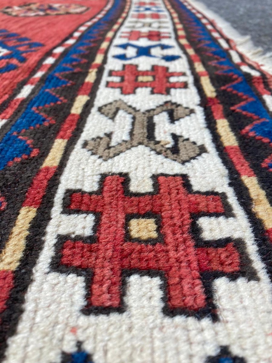 Tapis Caucase. Kazakh. Circa 1900. 245 X 170 Cm-photo-4