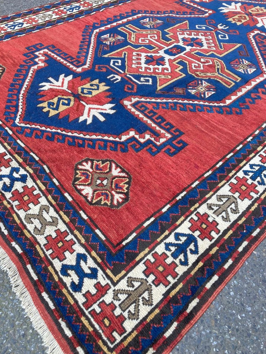 Tapis Caucase. Kazakh. Circa 1900. 245 X 170 Cm-photo-4