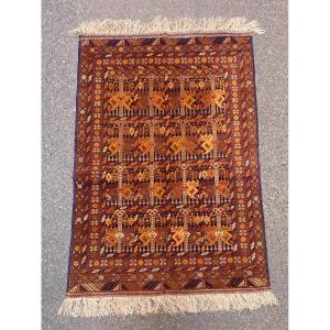 Tapis Afghan. Laine Sur Soie. 175 X 115 Cm