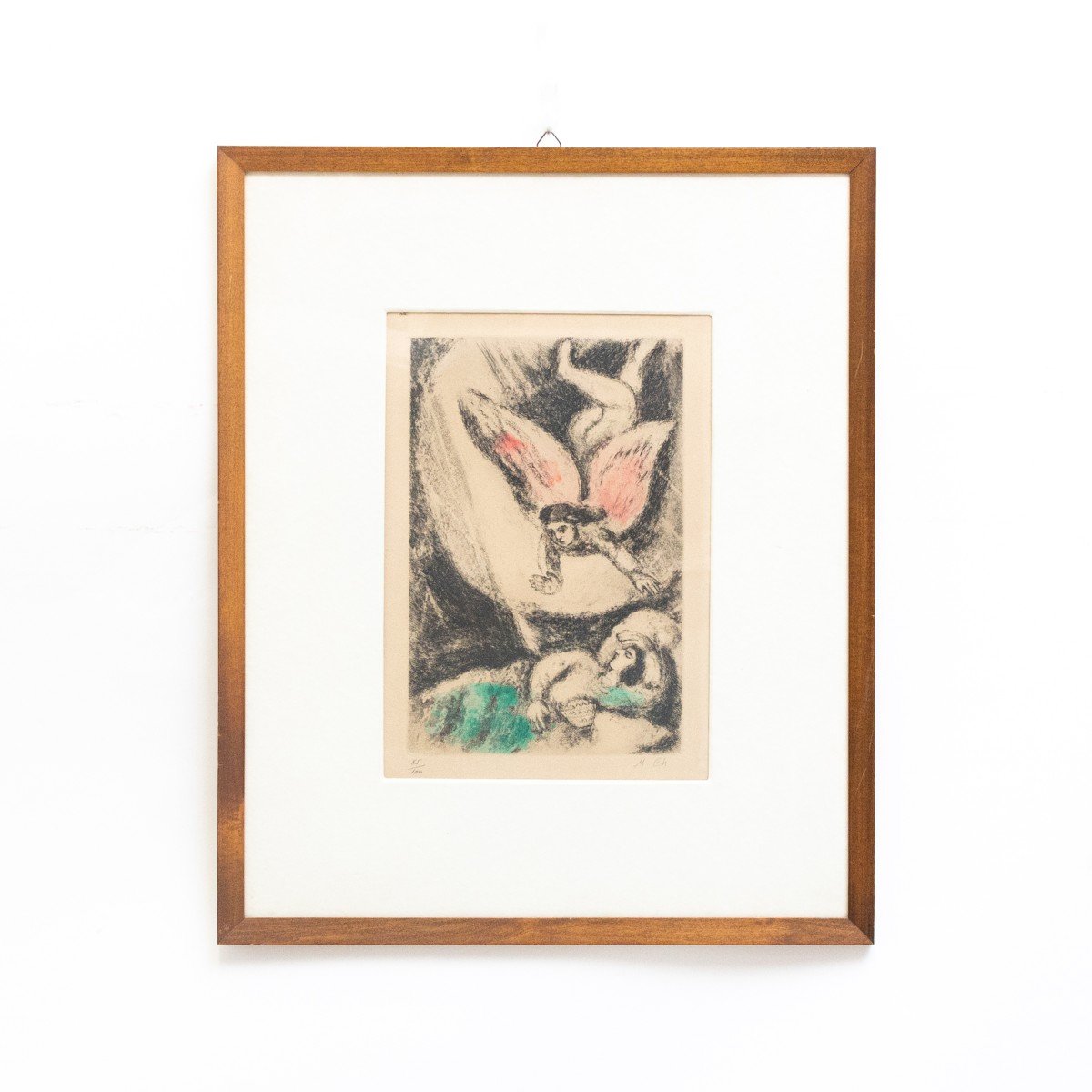 Color Etching, "the Vision Of Solomon," By Marc Chagall, Signed, 1956, 85/100-photo-2