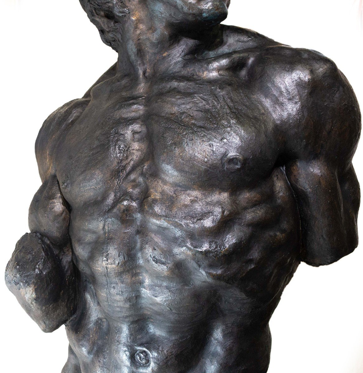Bronze Sculpture, By Francesco Barbera Known As Sandrún, "beethoven," 1900s Era-photo-3