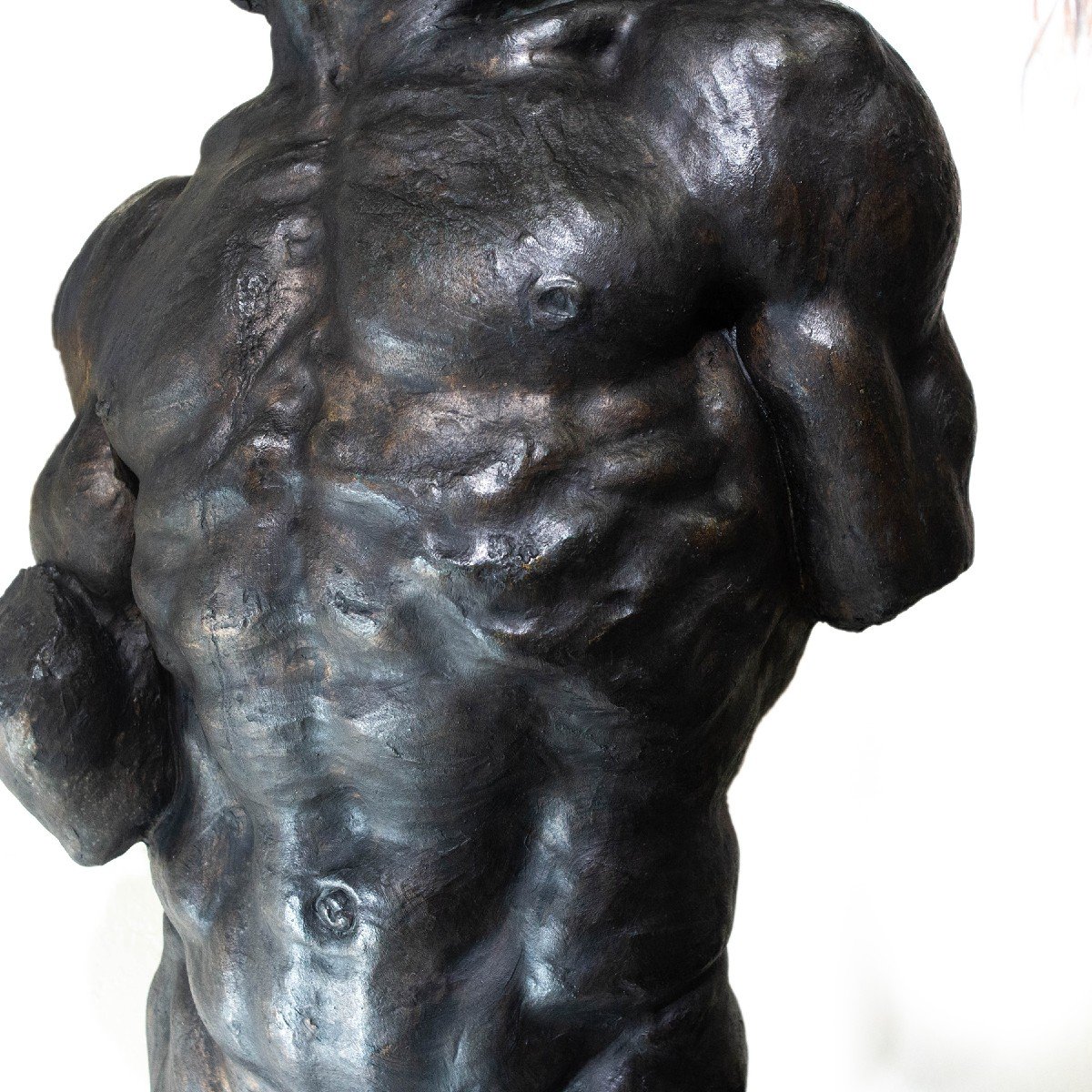 Bronze Sculpture, By Francesco Barbera Known As Sandrún, "beethoven," 1900s Era-photo-3