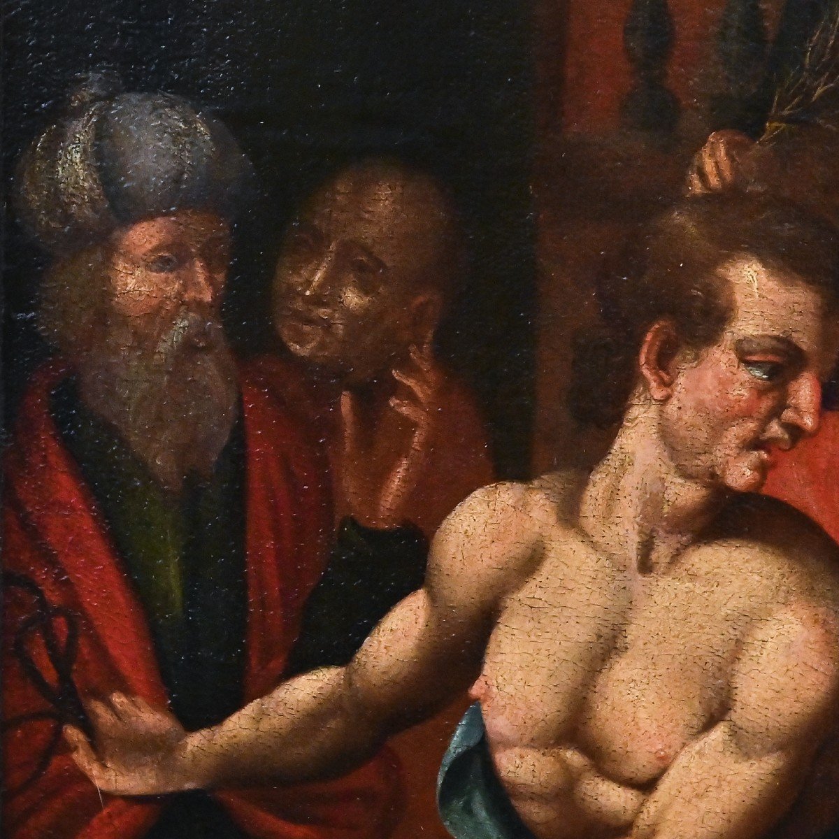 Painting From The 17th Century, "the Flagellation Of Christ."-photo-2