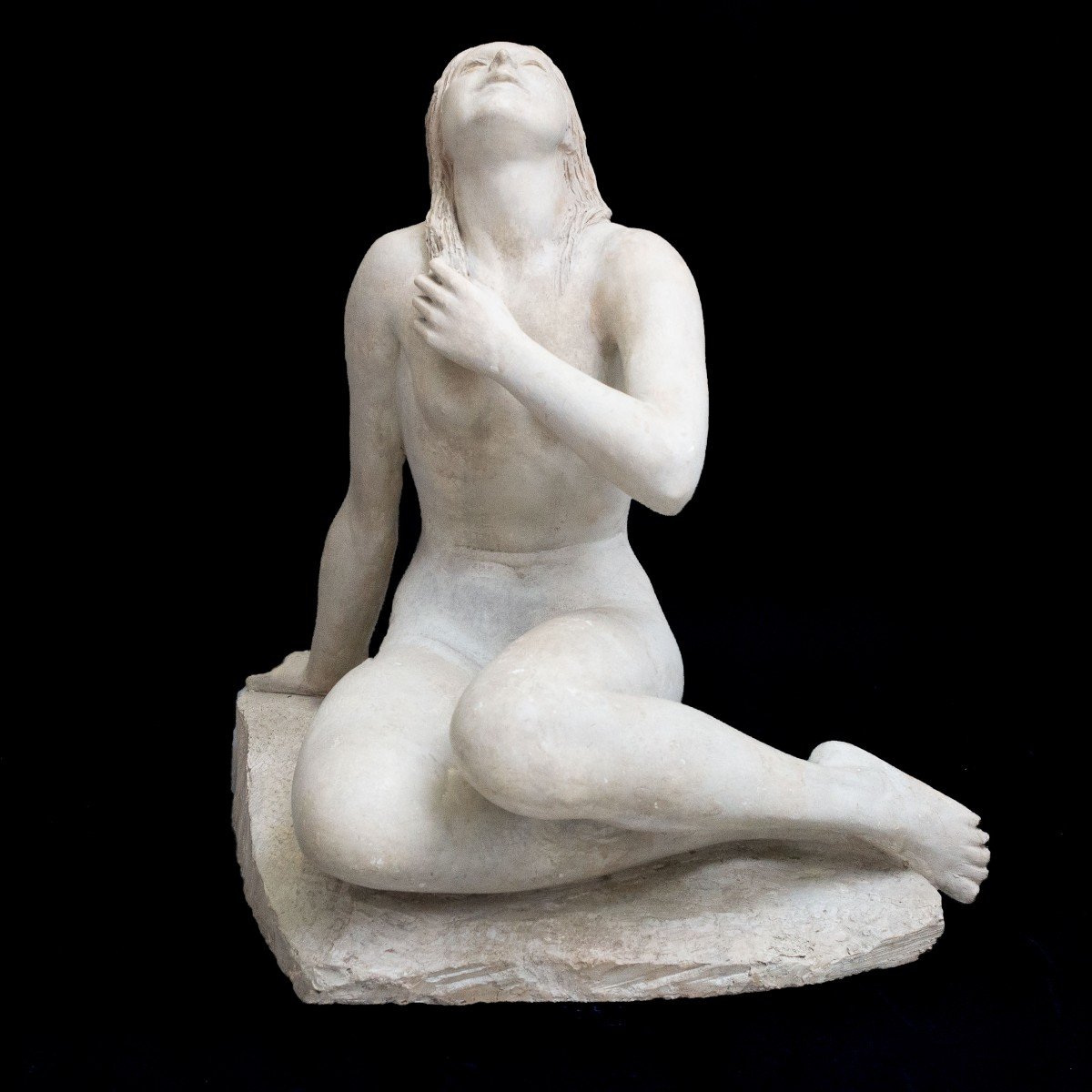 Emilio Musso, Large Plaster Sculpture, "young Woman," 1937-photo-7