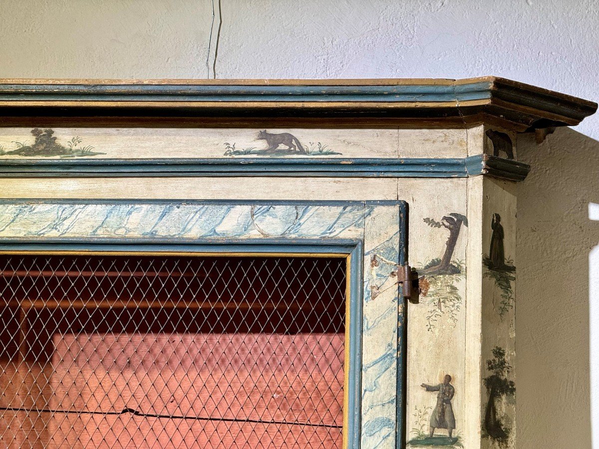 Pair Of Venetian Style Bookcases/showcases In Arte Povera, Epoch '700-photo-5