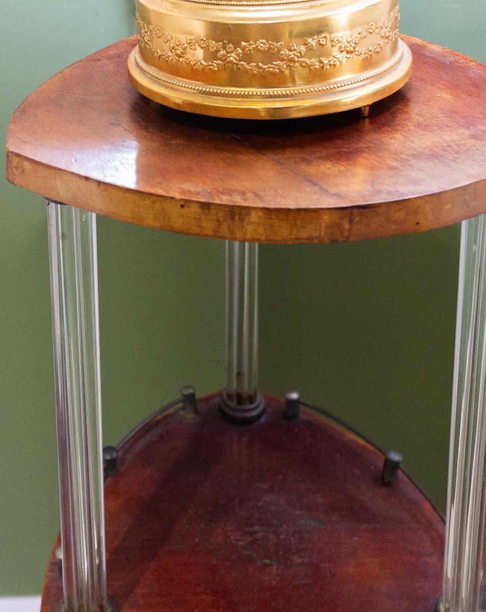 Etagere/base En Bois Et Verre, 20e Siècle, Style Liberty-photo-2