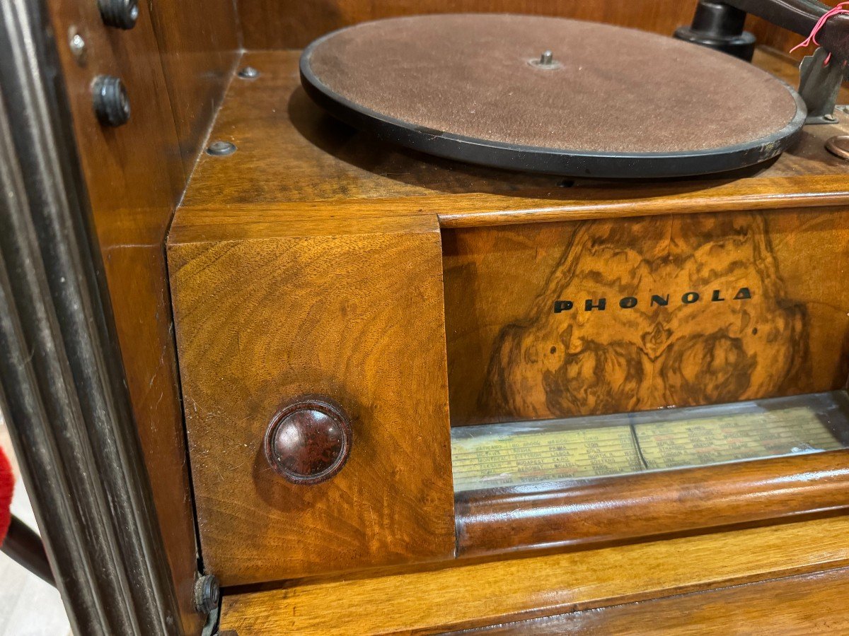 Phonola Radio Cabinet With Record Player, 1960s-photo-7