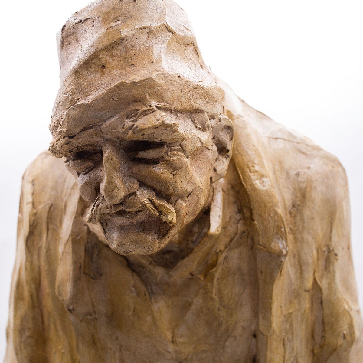 "my Master - Tòni Dël Fatin" - Sandrun Plaster Sculpture.-photo-3