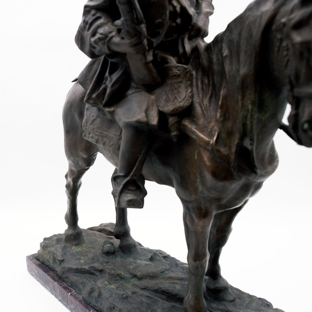 Bronze Sculpture By Davide Calandra, "piedmont Royal," Signed, 1892-photo-2