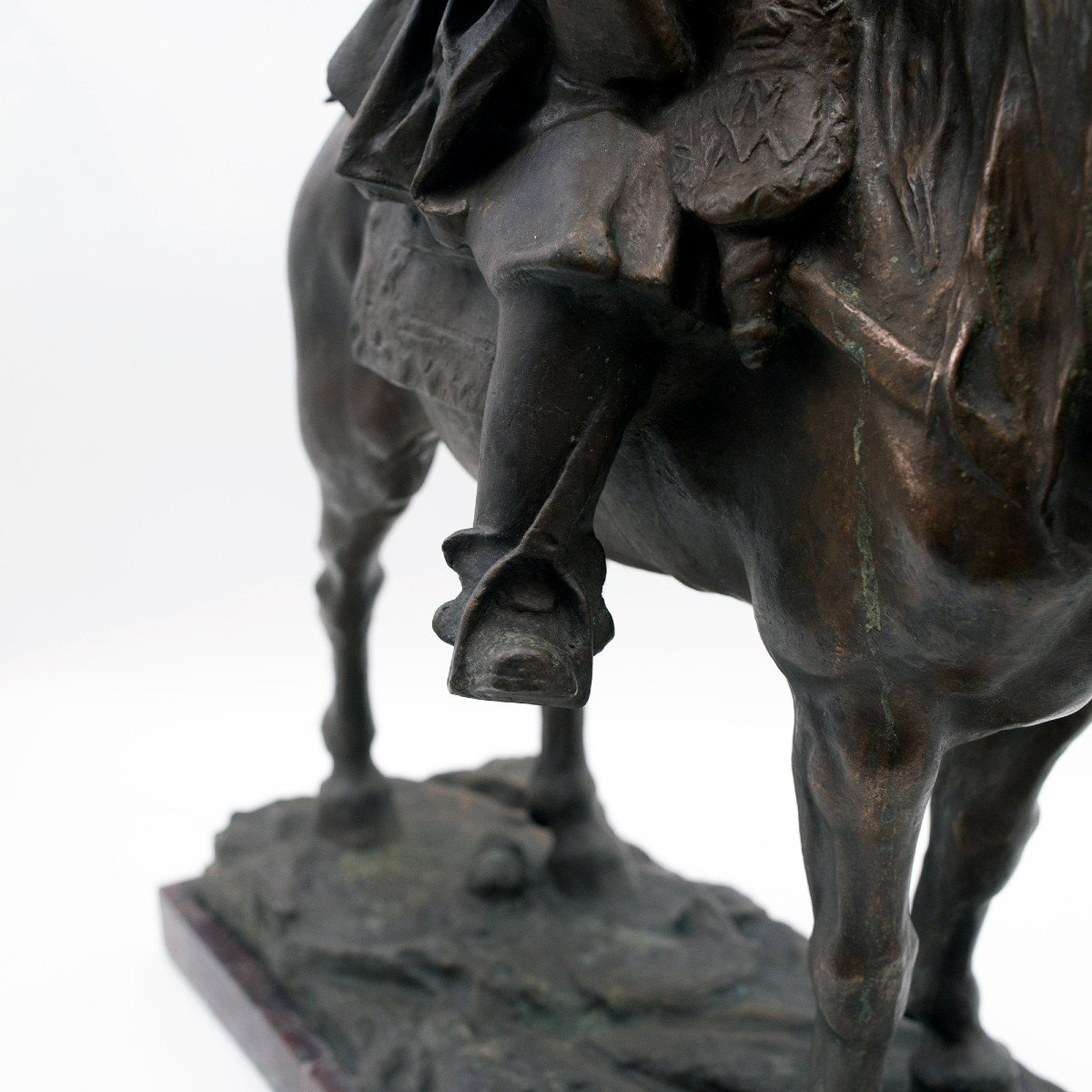 Bronze Sculpture By Davide Calandra, "piedmont Royal," Signed, 1892-photo-5