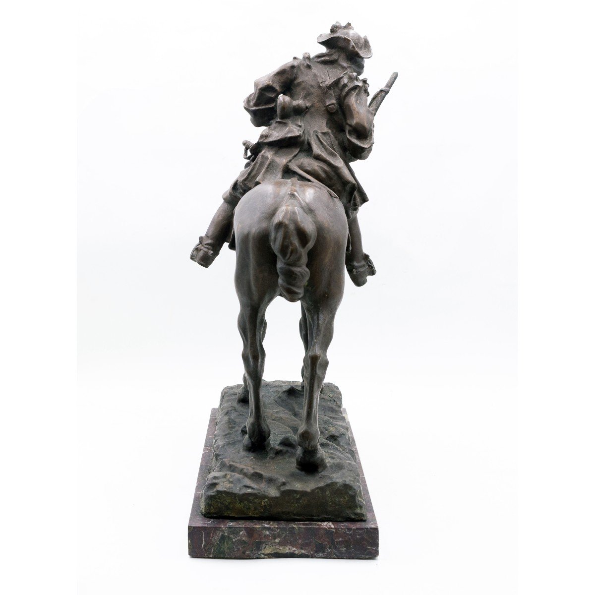 Bronze Sculpture By Davide Calandra, "piedmont Royal," Signed, 1892-photo-8