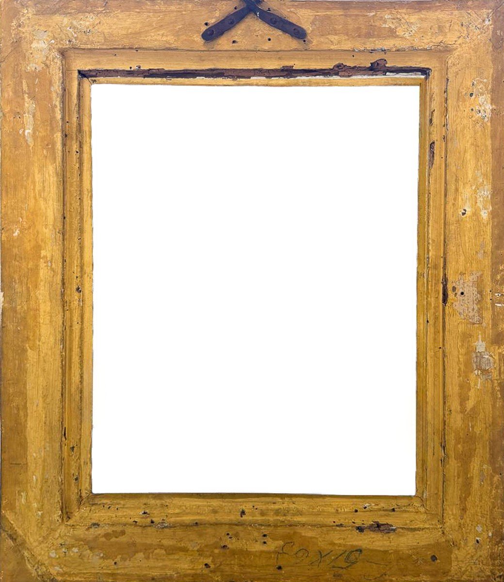 Antique Wooden Frame, Gilded With Gouache, Epoch '700-photo-2