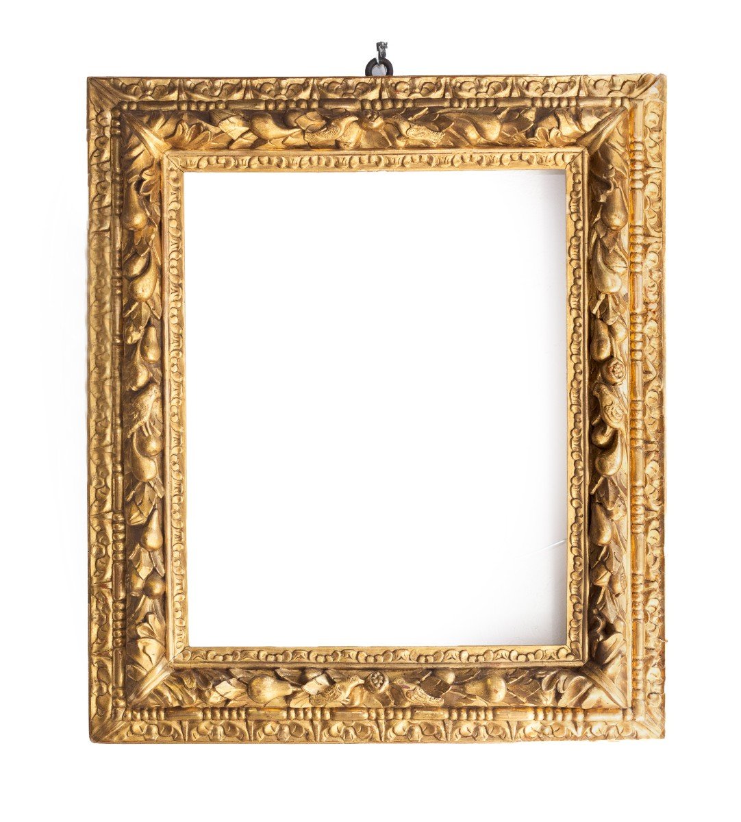 Antique Wooden Frame, Gilded With Gouache, Epoch '700