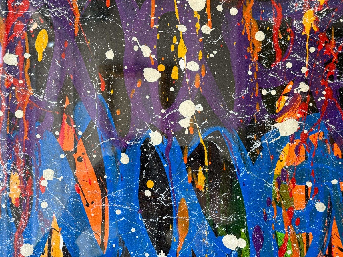 JonOne, "Untitled", Acrylique sur papier, 2020, signé-photo-2