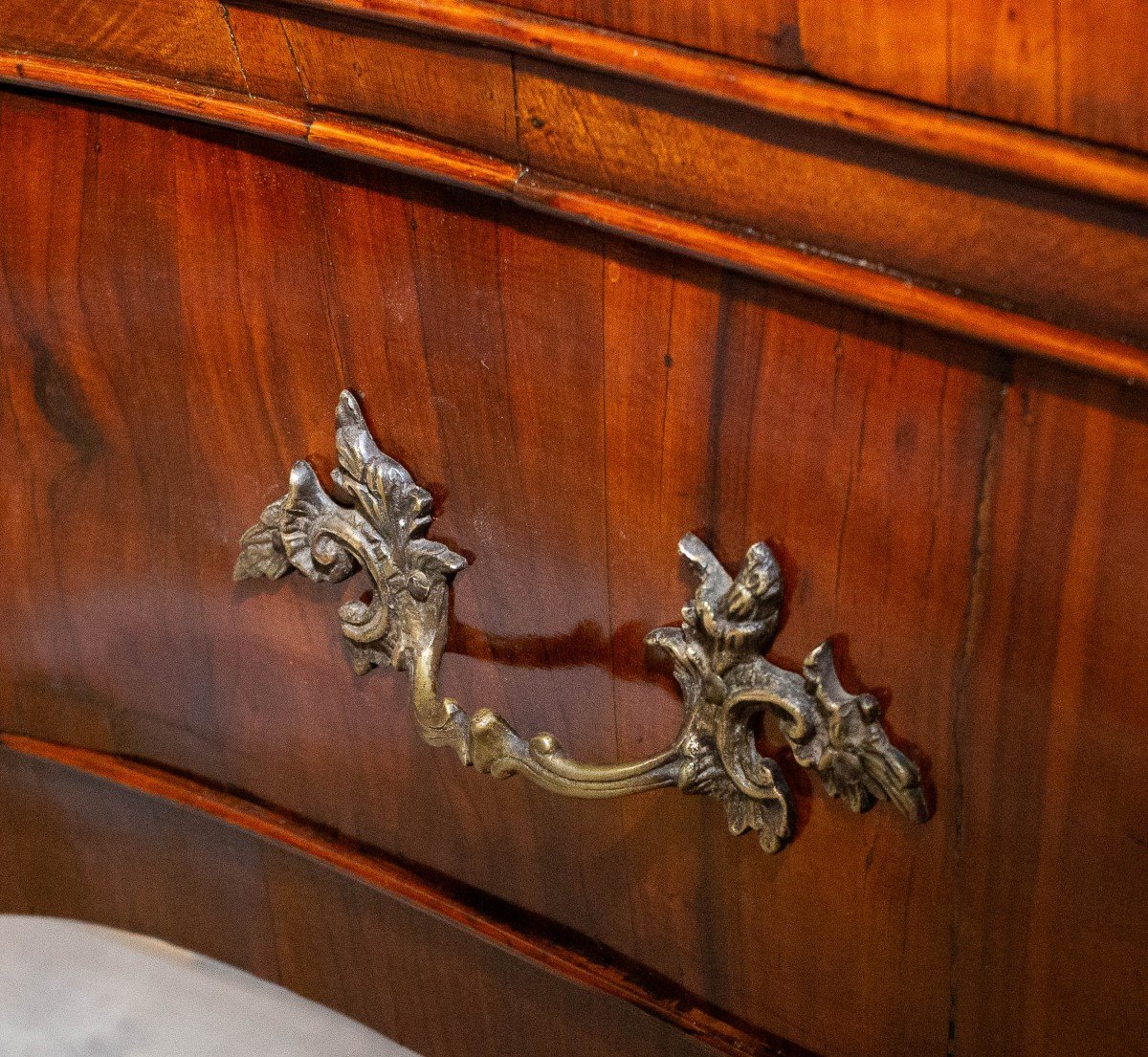 Louis XVI Chest Of Drawers, In Walnut And Olive, Late 1700s Period.-photo-4