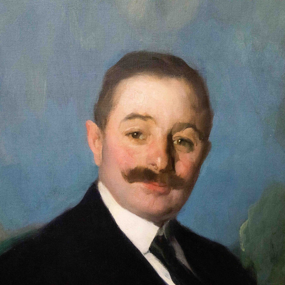 Antonio Ambrogio Alciati, "portrait Of A Gentleman," Oil On Canvas, Signed, 1910-photo-1