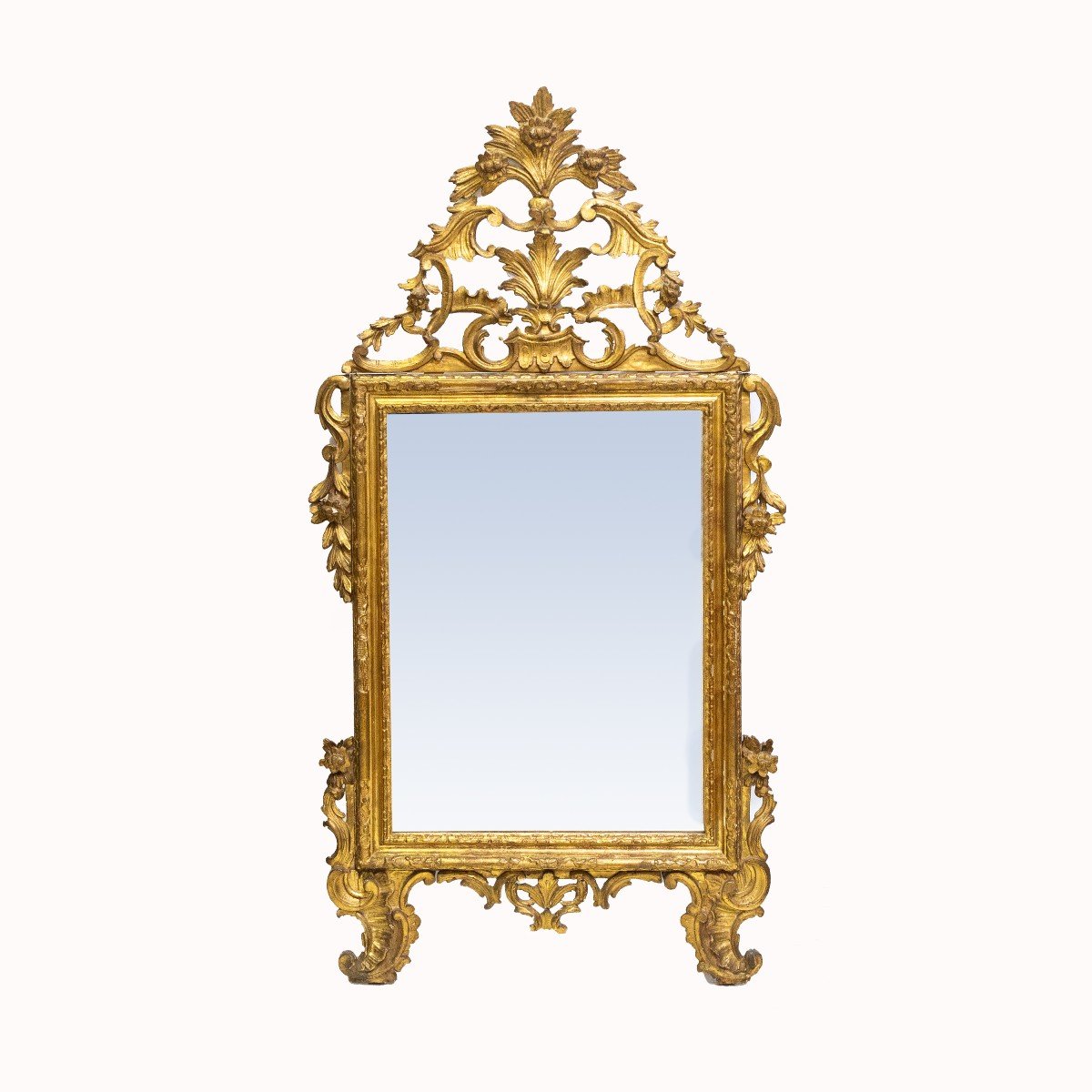 Miroir/foyer En Bois Doré, Original Louis XVI, époque 19ème Siècle-photo-2