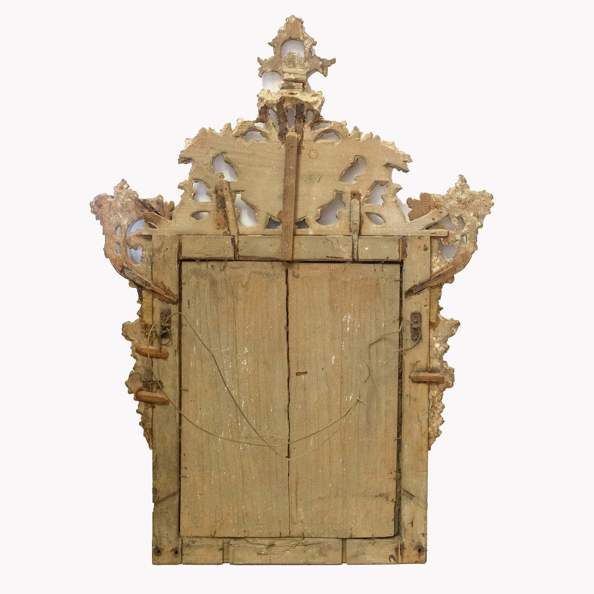 Miroir En Bois Doré, Style Baroque, époque 18ème Siècle-photo-4