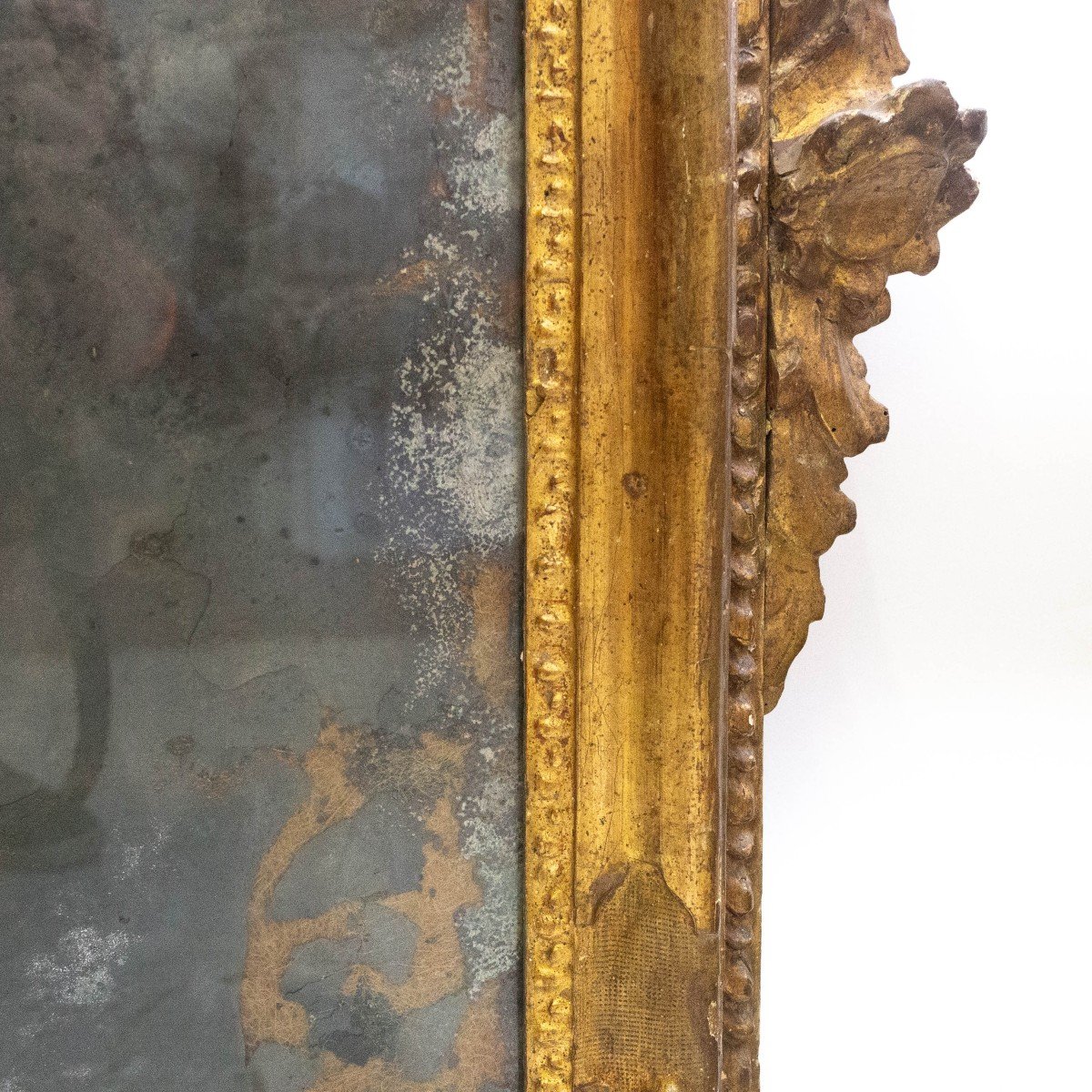 Miroir En Bois Doré, Style Baroque, époque 18ème Siècle-photo-3