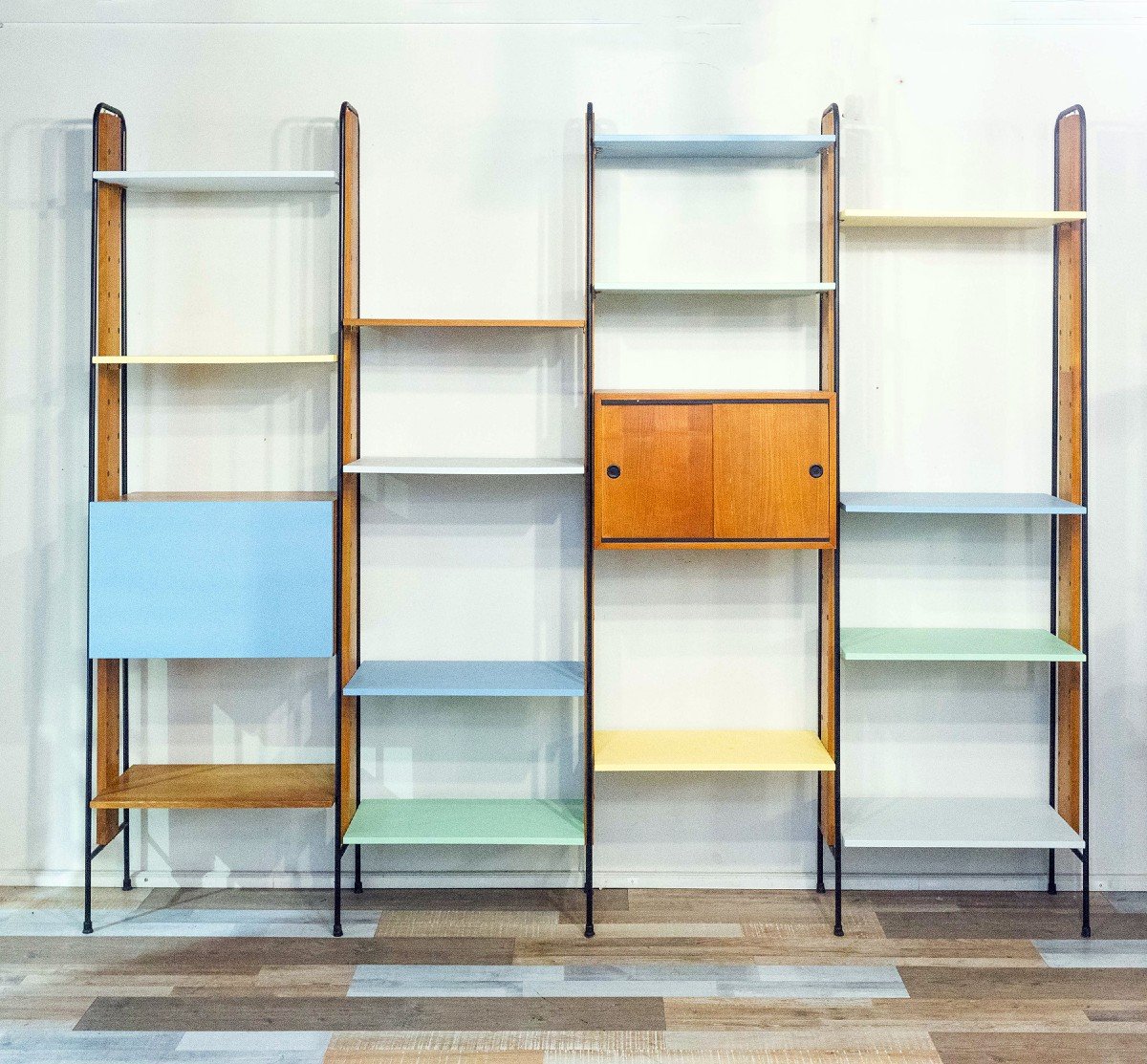 Modular Vintage Design Bookcase ,italy, 1960s