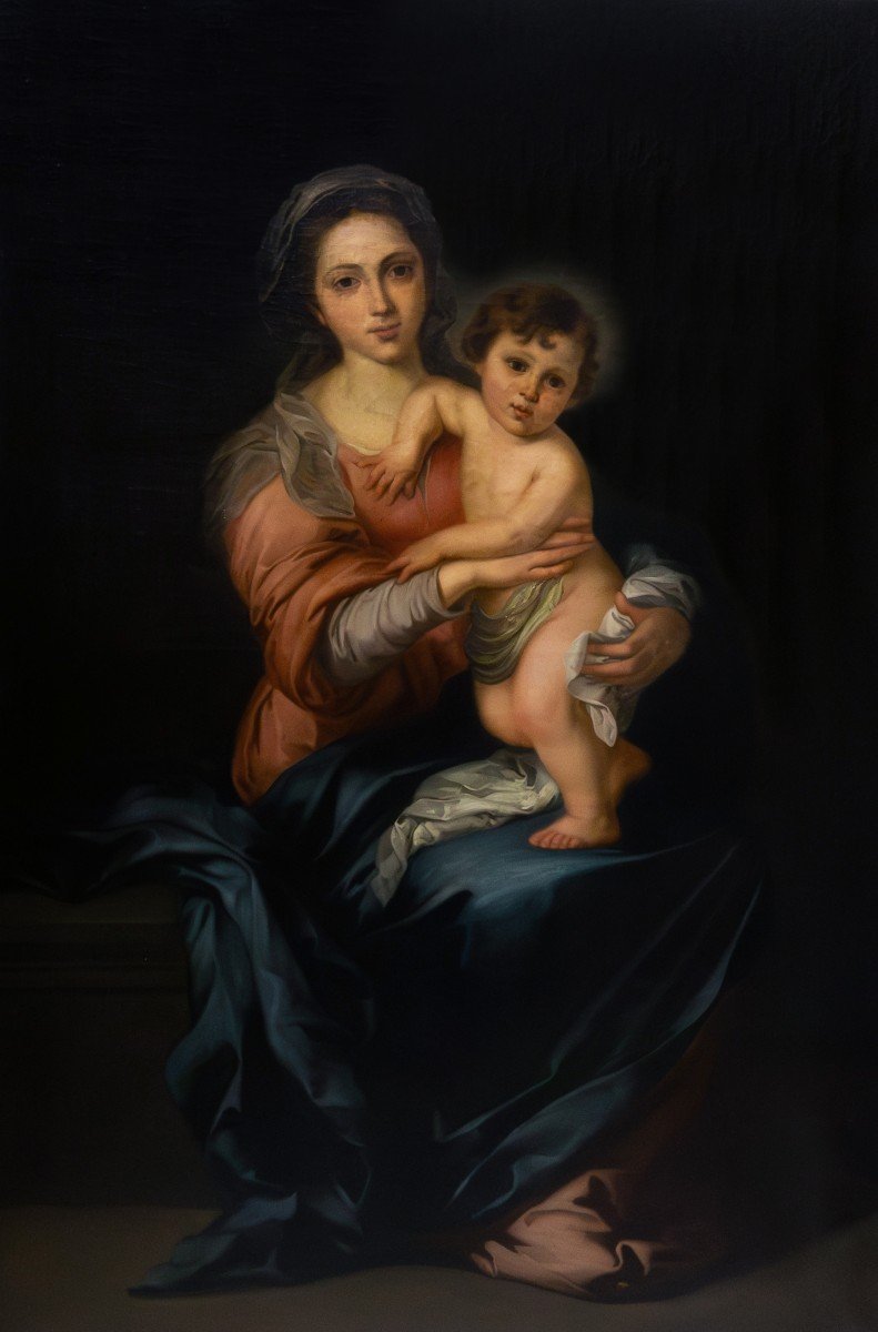 Bartolomé Esteban Murillo, Copie De, Vierge à l'Enfant, XVIIIe Siècle