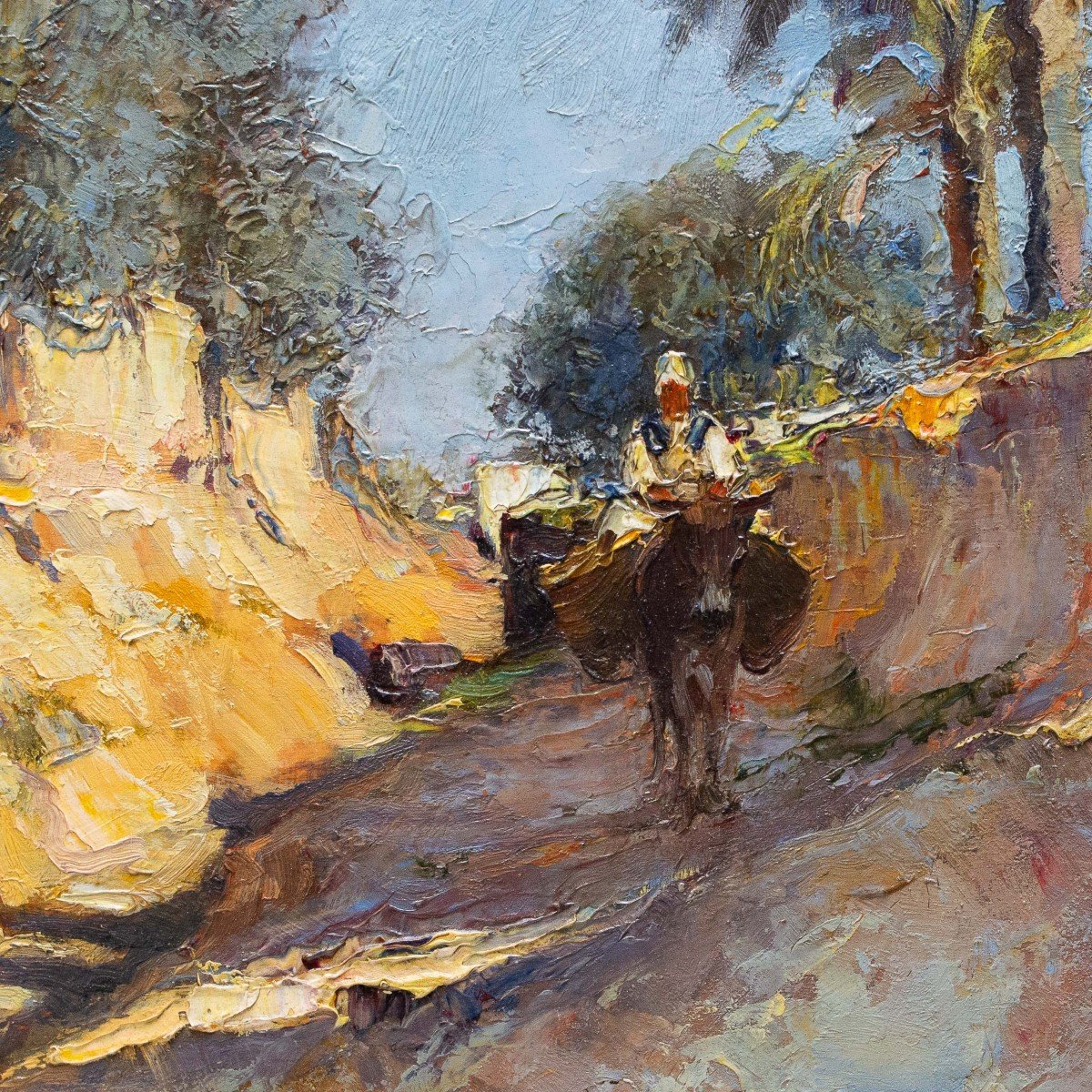 Oil On Panel, By Lidio Ajmone, “tripoli,” Signed, 1912-photo-4