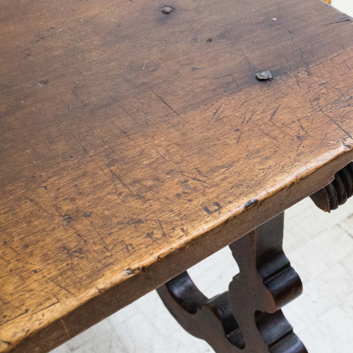 Antique Fratino Table, Walnut, Spain, Late 17th Century-photo-6