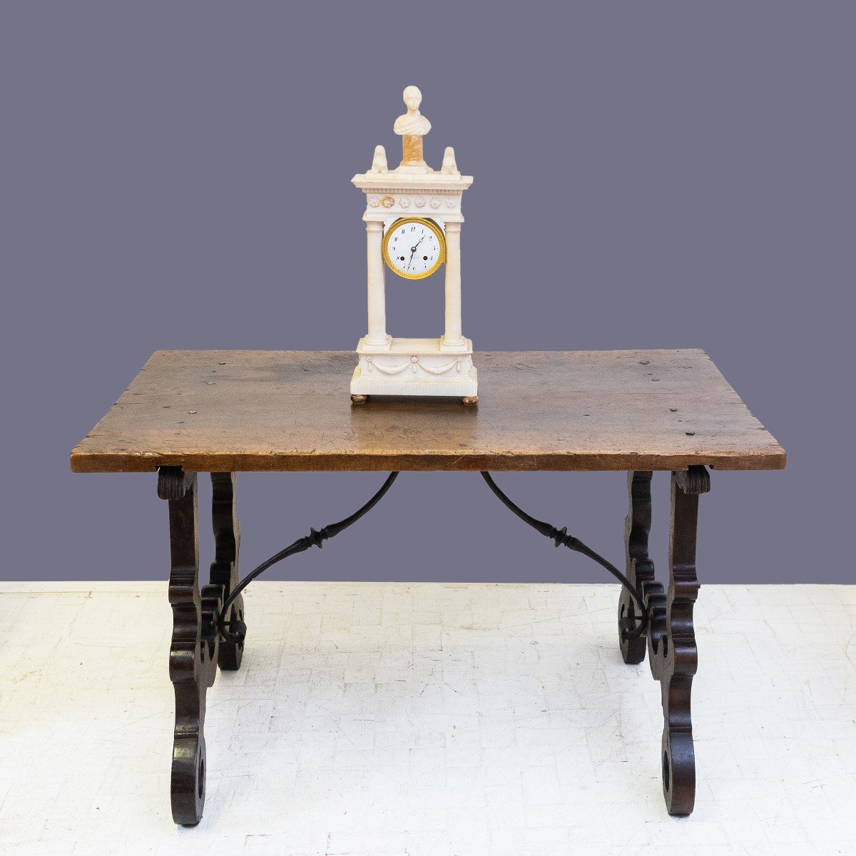 Antique Fratino Table, Walnut, Spain, Late 17th Century