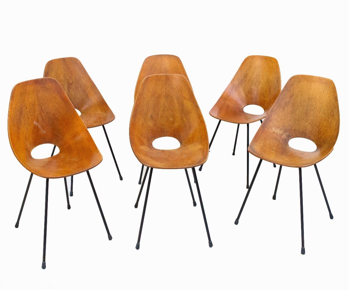 Set Of 6 Medea Chairs By Vittorio Nobili, 1950s/60s-photo-2