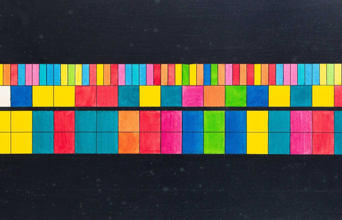 Luigi Veronesi, “chromatic Visualizations Of Music,” Mixed Media On Cardboard, 1970s/80s-photo-7