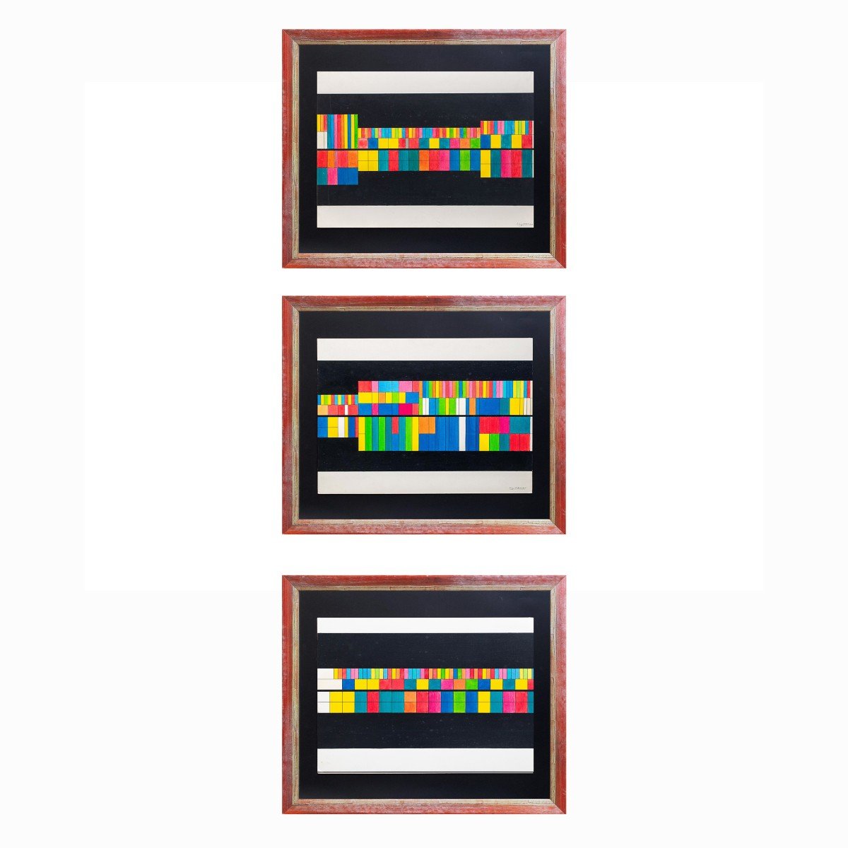 Luigi Veronesi, “chromatic Visualizations Of Music,” Mixed Media On Cardboard, 1970s/80s