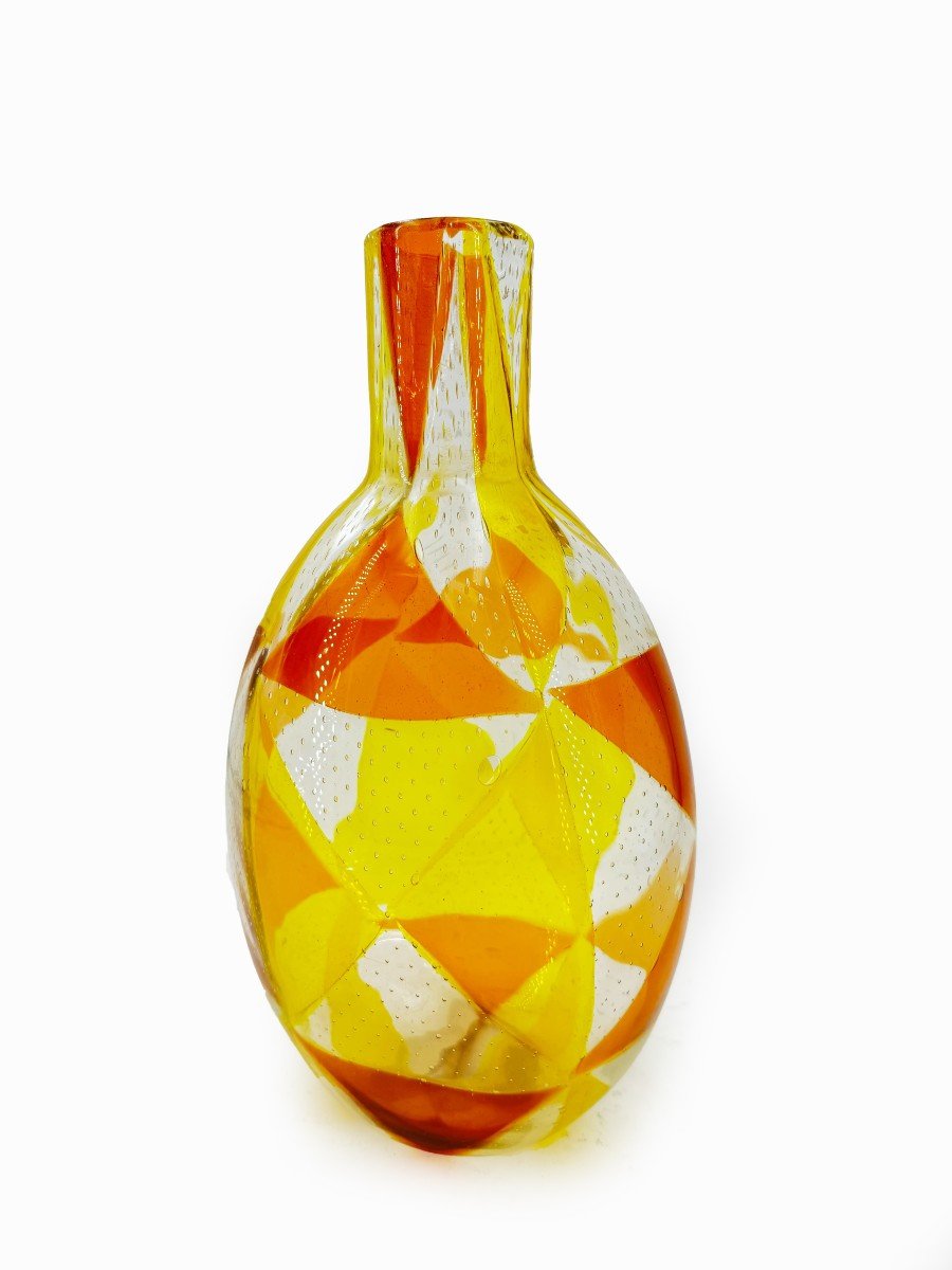 Vase De Murano Barovier Et Toso, « Intarsio », Années 1960-photo-2