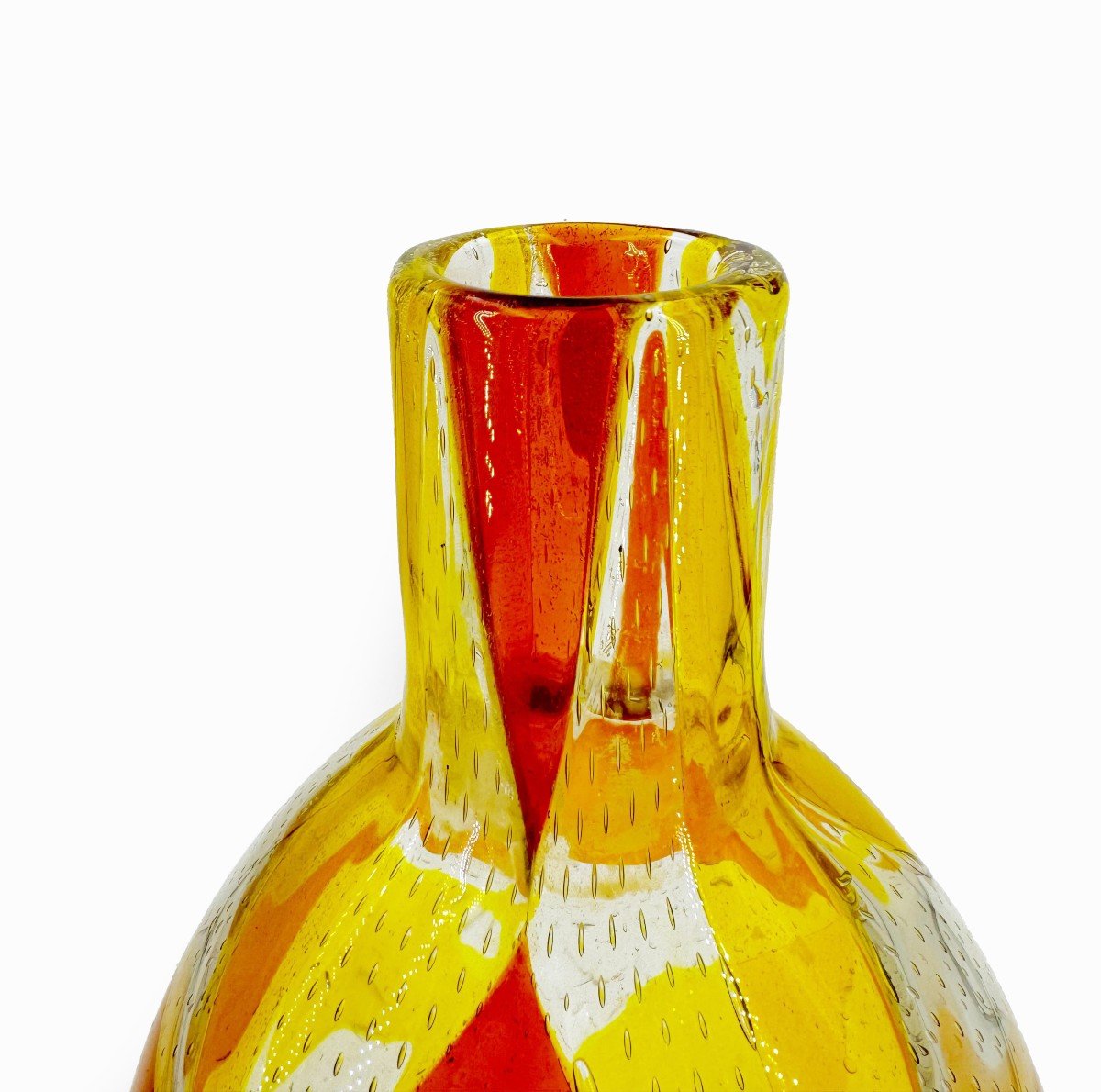 Vase De Murano Barovier Et Toso, « Intarsio », Années 1960-photo-3