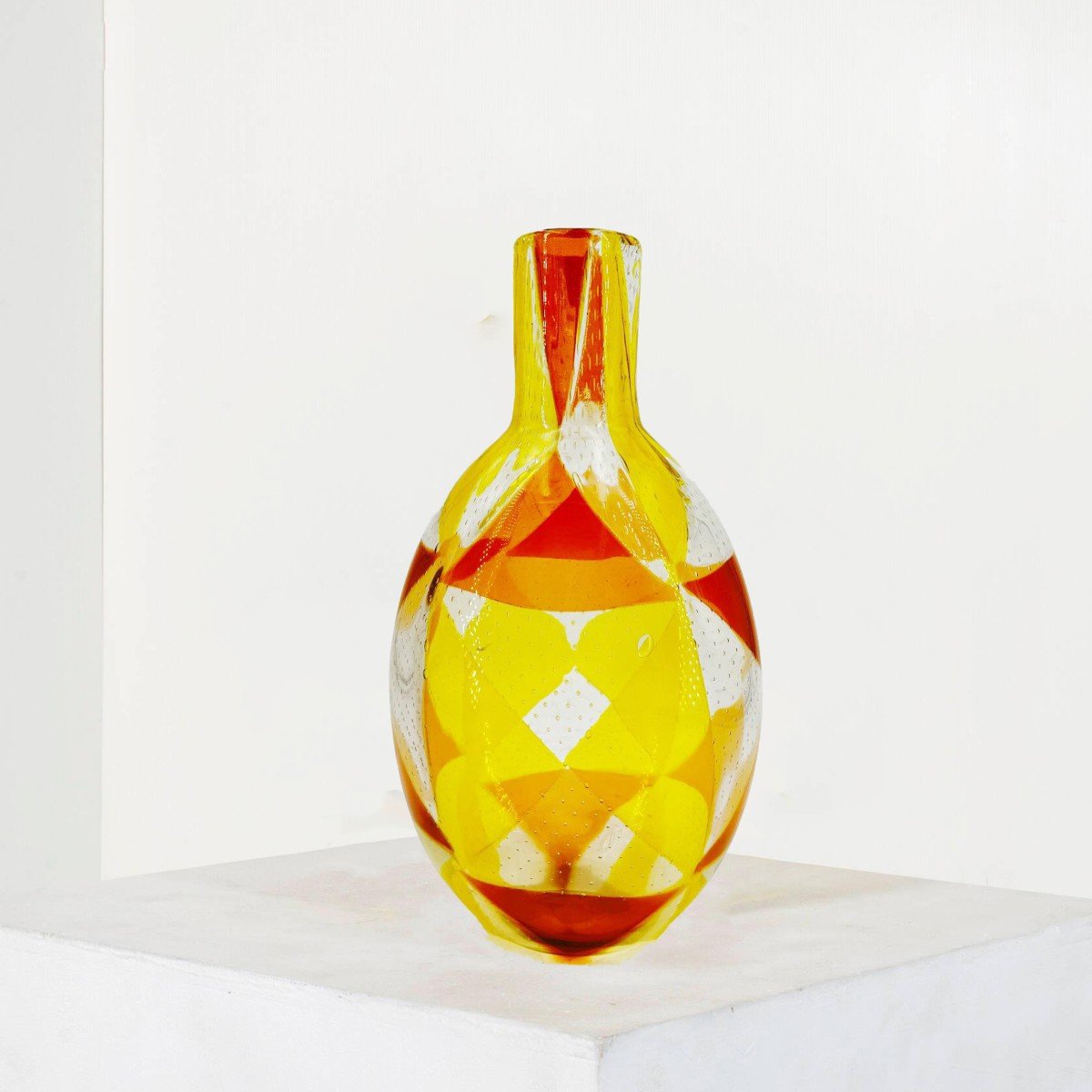 Vase De Murano Barovier Et Toso, « Intarsio », Années 1960